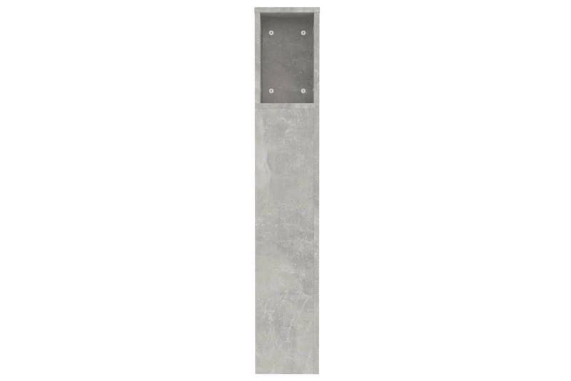 beBasic sengegavl med opbevaring 120x18,5x104,5 cm betongrå - GrÃ¥ - Møbler - Senge - Sengetilbehør & sengegavl - Sengegavle