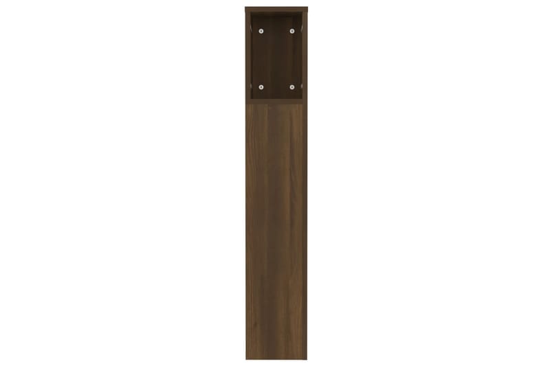beBasic sengegavl med opbevaring 120x18,5x104,5 cm brun egetræsfarve - Brun - Sengegavle