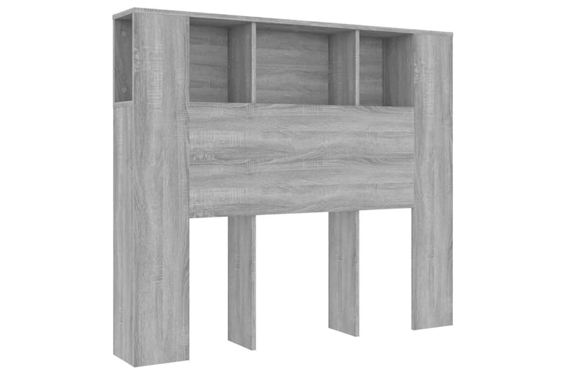 beBasic sengegavl med opbevaring 120x18,5x104,5 cm grå sonoma-eg - GrÃ¥ - Møbler - Senge - Sengetilbehør & sengegavl - Sengegavle