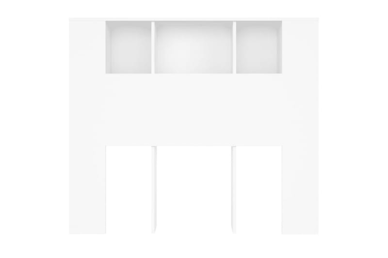 beBasic sengegavl med opbevaring 120x18,5x104,5 cm hvid - Hvid - Sengegavle