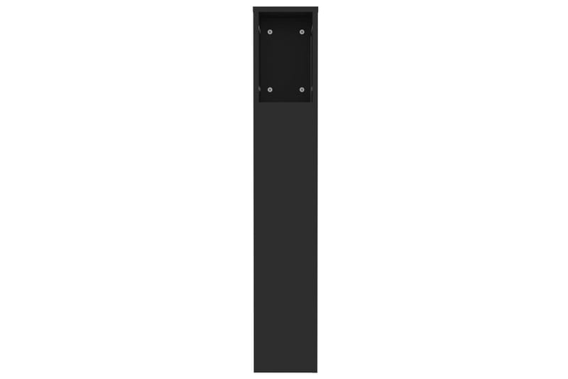 beBasic sengegavl med opbevaring 120x18,5x104,5 cm sort - Sort - Sengegavle