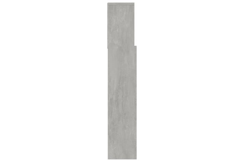 beBasic sengegavl med opbevaring 120x19x103,5 cm betongrå - GrÃ¥ - Møbler - Senge - Sengetilbehør & sengegavl - Sengegavle