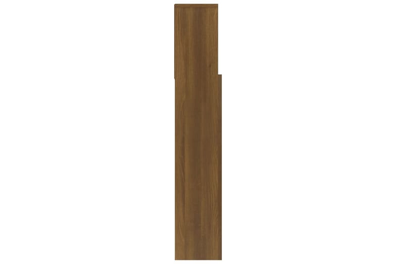 beBasic sengegavl med opbevaring 120x19x103,5 cm brun egetræsfarve - Brun - Sengegavle