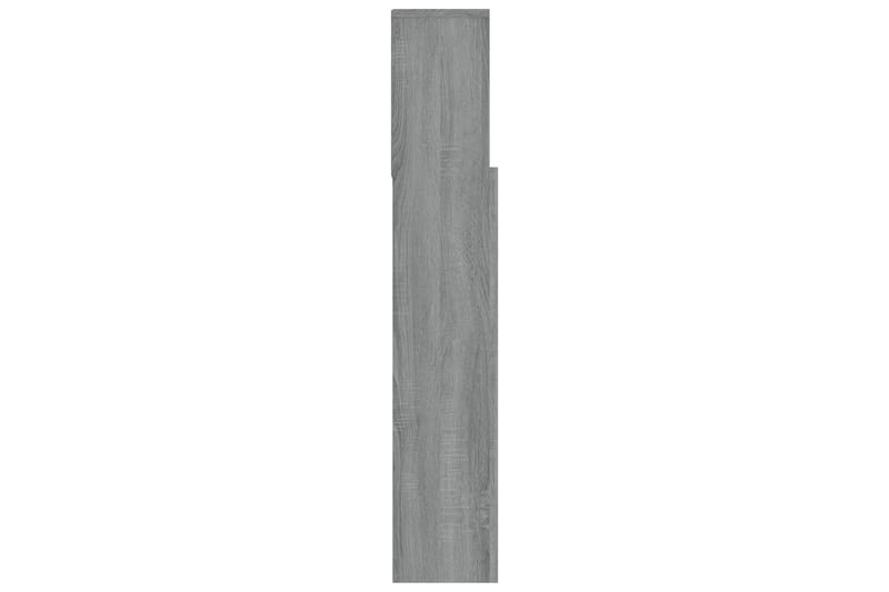beBasic sengegavl med opbevaring 120x19x103,5 cm grå sonoma-eg - GrÃ¥ - Sengegavle