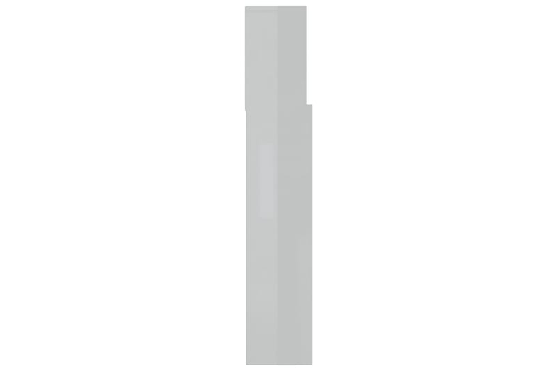 beBasic sengegavl med opbevaring 120x19x103,5 cm hvid højglans - Hvid - Sengegavle