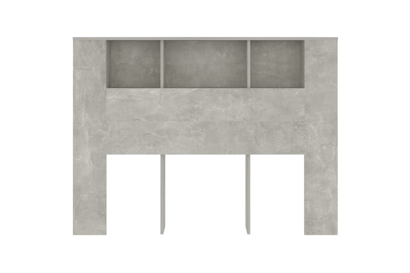 beBasic sengegavl med opbevaring 140x18,5x104,5 cm betongrå - GrÃ¥ - Møbler - Senge - Sengetilbehør & sengegavl - Sengegavle