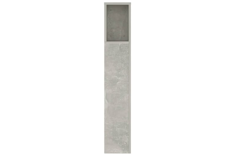 beBasic sengegavl med opbevaring 140x18,5x104,5 cm betongrå - GrÃ¥ - Sengegavle