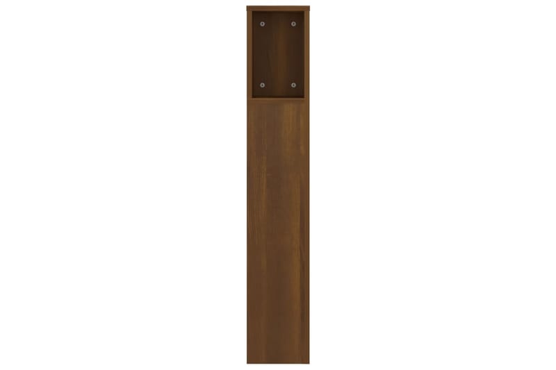 beBasic sengegavl med opbevaring 140x18,5x104,5 cm brun egetræsfarve - Brun - Sengegavle
