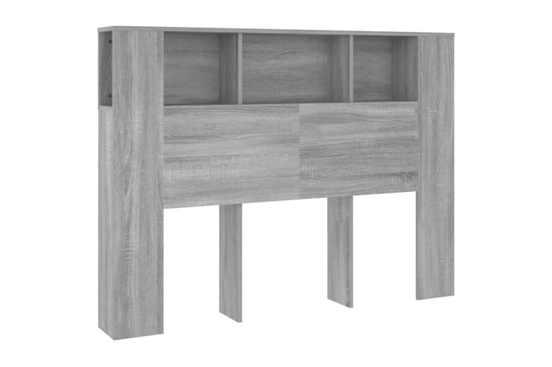 beBasic sengegavl med opbevaring 140x18,5x104,5 cm grå sonoma-eg - GrÃ¥ - Møbler - Senge - Sengetilbehør & sengegavl - Sengegavle