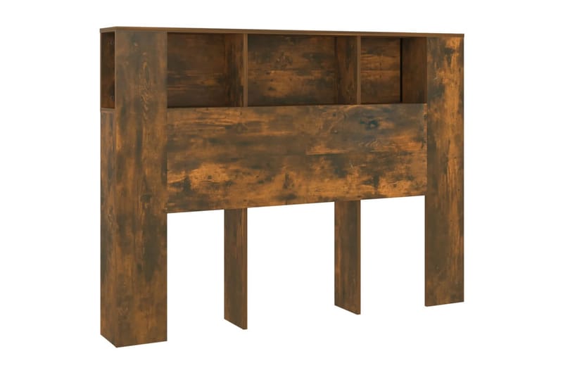 beBasic sengegavl med opbevaring 140x18,5x104,5 cm røget egetræsfarve - Brun - Møbler - Senge - Sengetilbehør & sengegavl - Sengegavle
