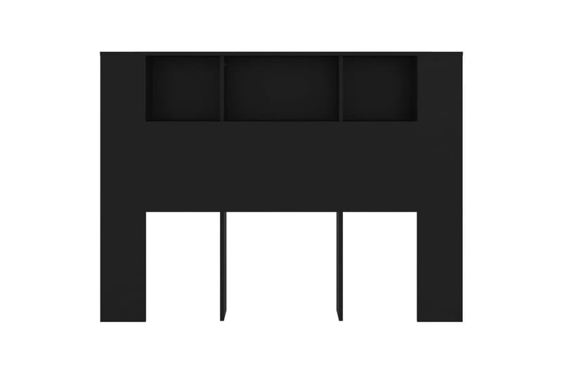 beBasic sengegavl med opbevaring 140x18,5x104,5 cm sort - Sort - Sengegavle