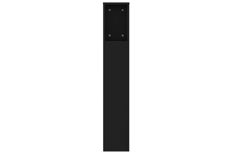 beBasic sengegavl med opbevaring 140x18,5x104,5 cm sort - Sort - Sengegavle