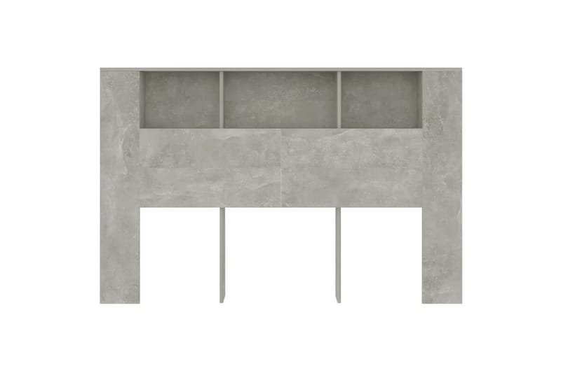 beBasic sengegavl med opbevaring 160x18,5x104,5 cm betongrå - GrÃ¥ - Møbler - Senge - Sengetilbehør & sengegavl - Sengegavle