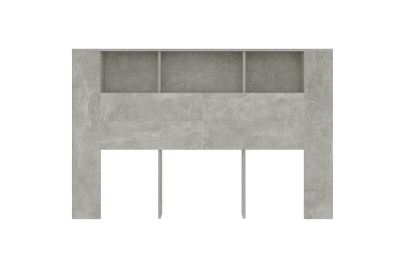 beBasic sengegavl med opbevaring 160x18,5x104,5 cm betongrå - GrÃ¥ - Sengegavle