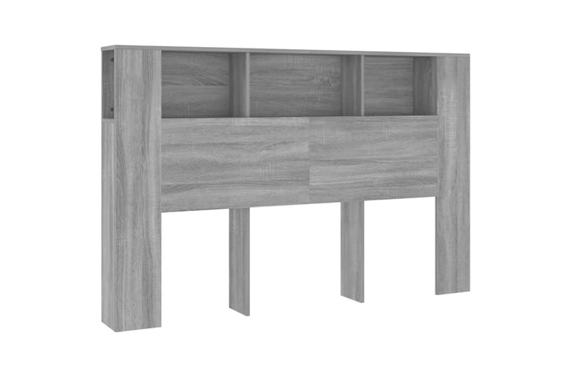 beBasic sengegavl med opbevaring 160x18,5x104,5 cm grå sonoma-eg - GrÃ¥ - Møbler - Senge - Sengetilbehør & sengegavl - Sengegavle