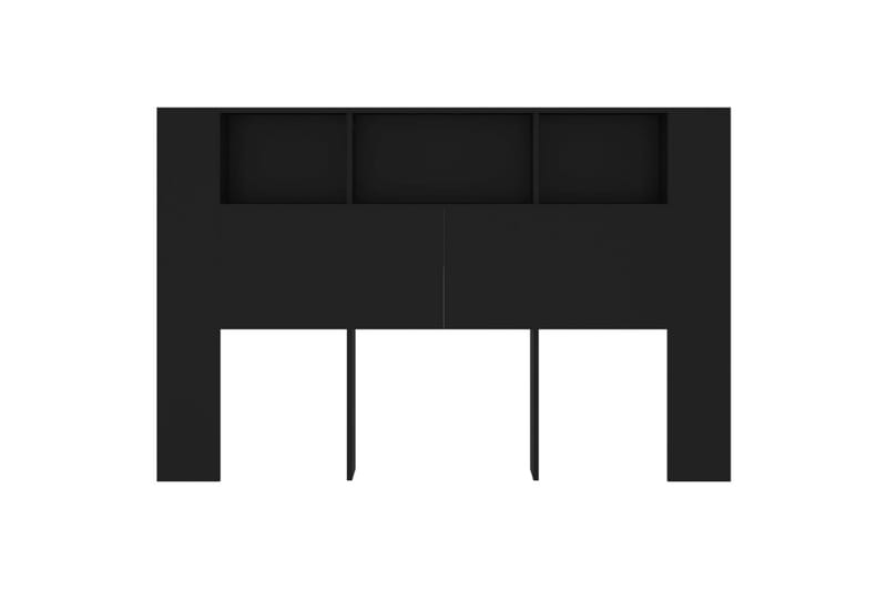 beBasic sengegavl med opbevaring 160x18,5x104,5 cm sort - Sort - Møbler - Senge - Sengetilbehør & sengegavl - Sengegavle