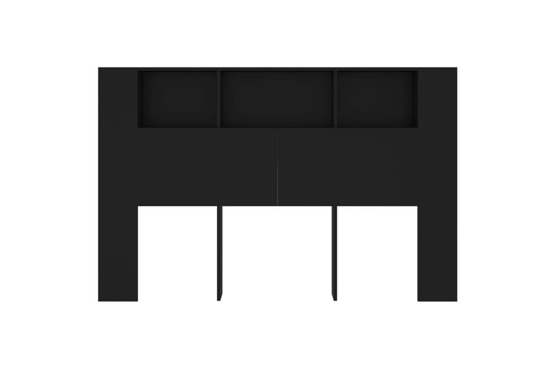 beBasic sengegavl med opbevaring 160x18,5x104,5 cm sort - Sort - Sengegavle