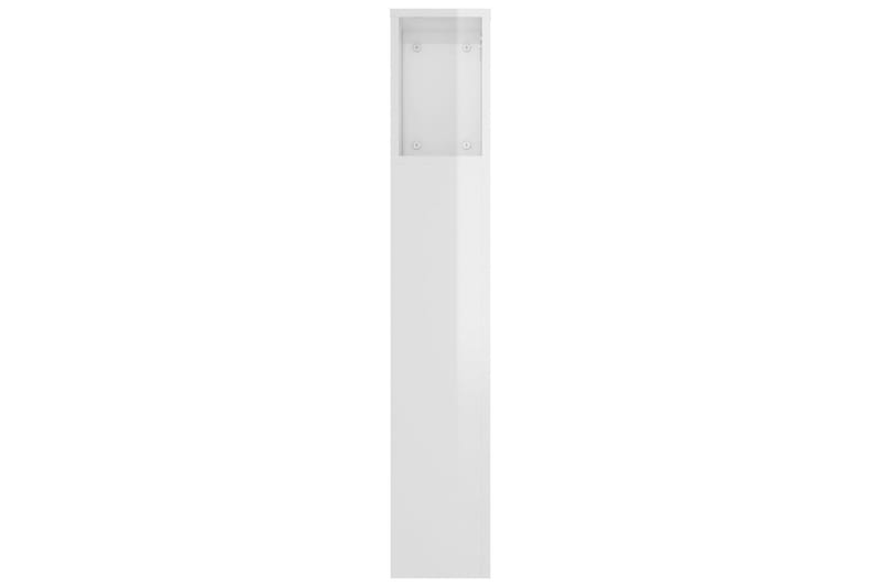 beBasic sengegavl med opbevaring 180x18,5x104,5 cm hvid højglans - Hvid - Sengegavle