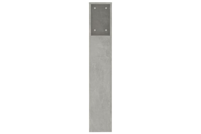 beBasic sengegavl med opbevaring 200x18,5x104,5 cm betongrå - GrÃ¥ - Møbler - Senge - Sengetilbehør & sengegavl - Sengegavle