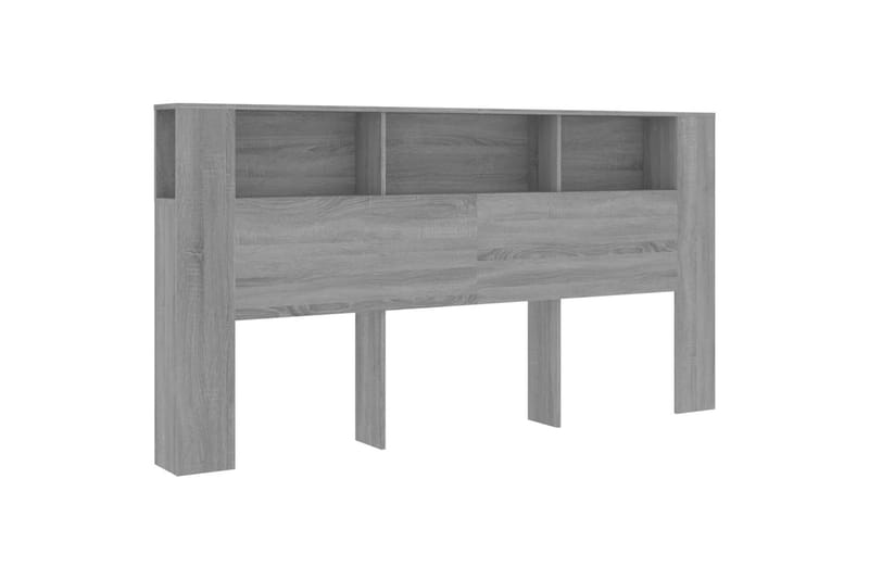beBasic sengegavl med opbevaring 200x18,5x104,5 cm grå sonoma-eg - GrÃ¥ - Møbler - Senge - Sengetilbehør & sengegavl - Sengegavle
