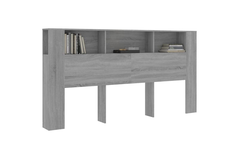 beBasic sengegavl med opbevaring 200x18,5x104,5 cm grå sonoma-eg - GrÃ¥ - Møbler - Senge - Sengetilbehør & sengegavl - Sengegavle