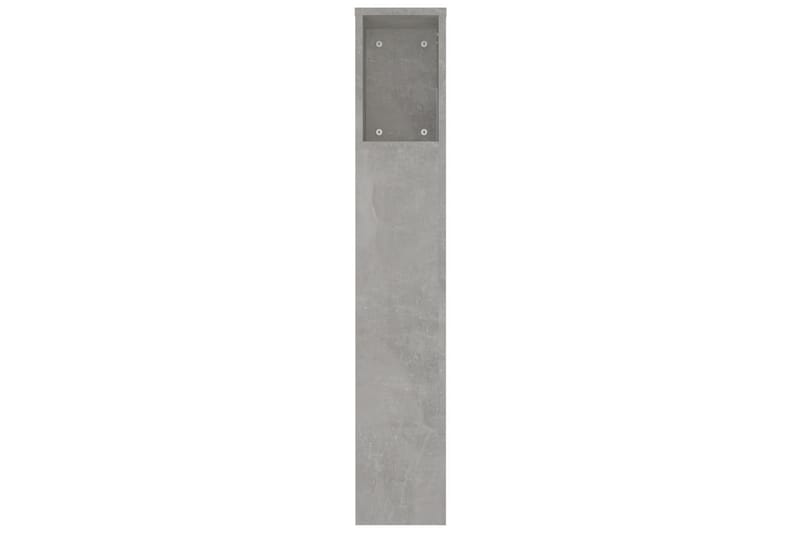 beBasic sengegavl med opbevaring 220x18,5x104,5 cm betongrå - GrÃ¥ - Sengegavle