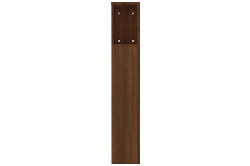 beBasic sengegavl med opbevaring 220x18,5x104,5 cm brun egetræsfarve - Brun - Sengegavle