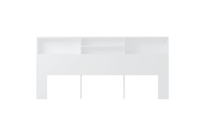 beBasic sengegavl med opbevaring 220x19x103,5 cm hvid - Hvid - Sengegavle