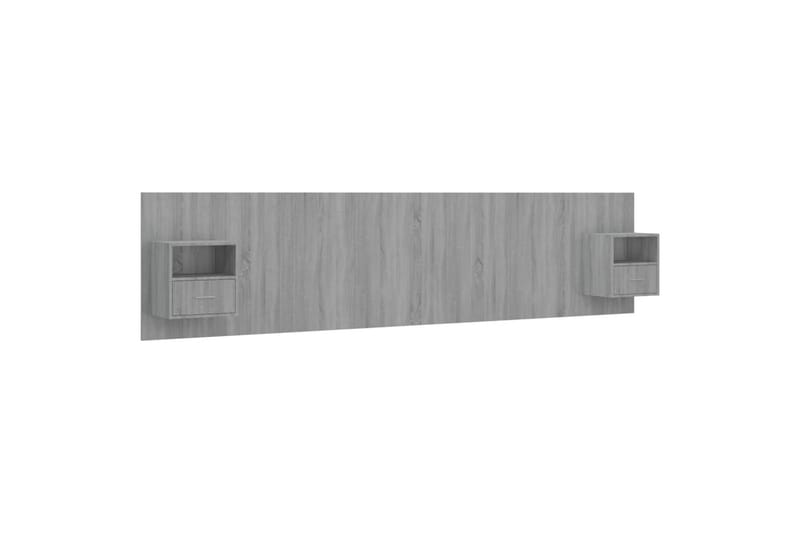 beBasic sengegavl med opbevaring konstrueret træ grå sonoma-eg - GrÃ¥ - Sengegavle