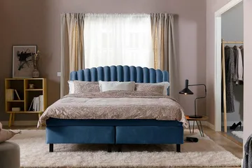 Davia Senggavel 140 cm - Mørkeblå/Velour - Møbler - Senge - Sengetilbehør & sengegavl - Sengegavle