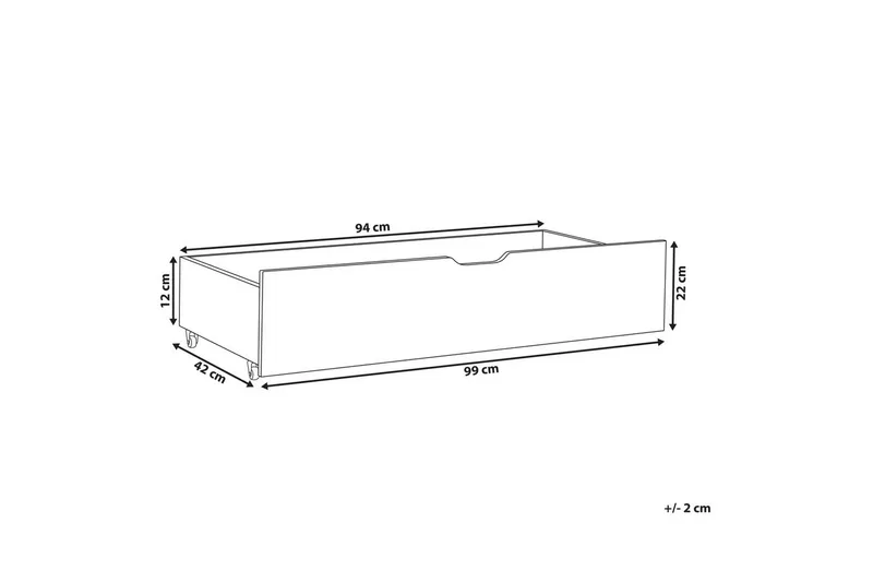 Förvaringslådor för säng Beliani Olendon set om 2 Ljus trä Light colored wood - Møbler - Senge - Sengetilbehør & sengegavl - Lamelbunde
