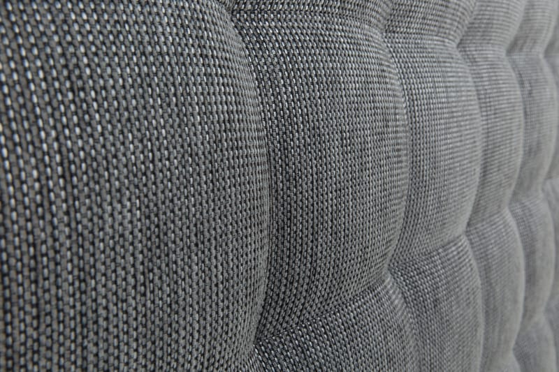 Hilton Luksus sengegavl 140 cm høj ternet - lysegrå - Sengegavle