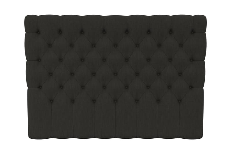 Hilton Luksus/Superior Luksus sengegavl 160 cm dybt tuftet - sort - Sengegavle