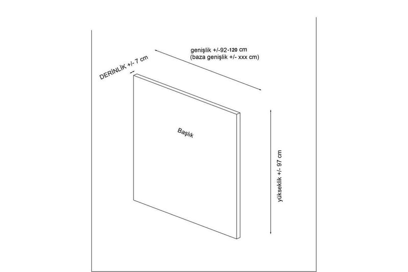 Hovedgærde Sonyi 120 Grå - Grå - Møbler - Senge - Sengetilbehør & sengegavl - Sengegavle