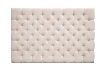 Joluma Polstret Sengegavl & Hovedgavl 180 cm i Plys med Knapper - Lys Beige - Møbler - Senge - Sengetilbehør & sengegavl - Sengegavle