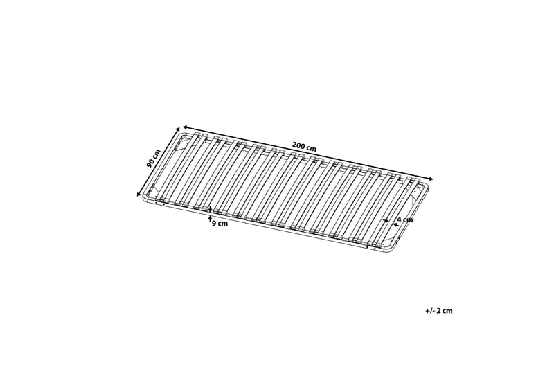 Basic ribber 90 | 200 cm - Sort - Møbler - Senge - Sengetilbehør & sengegavl - Lamelbunde
