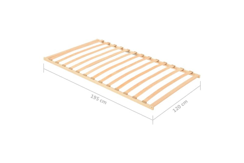 lamelbund med 13 lameller 120x200 cm - Brun - Møbler - Senge - Sengetilbehør & sengegavl - Lamelbunde