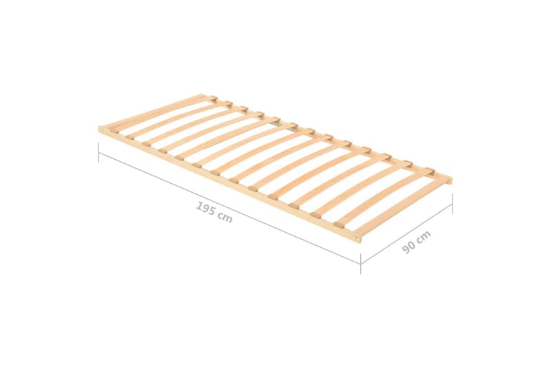 lamelbund med 13 lameller 90x200 cm - Brun - Møbler - Senge - Sengetilbehør & sengegavl - Lamelbunde