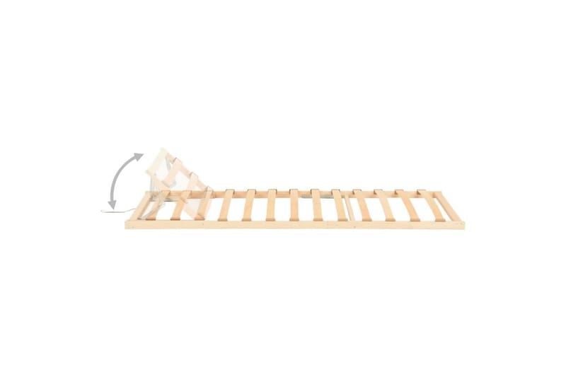 lamelbund med 13 lameller justerbar hovedende 70x200 cm - Brun - Møbler - Senge - Sengetilbehør & sengegavl - Lamelbunde