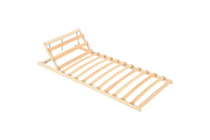 lamelbund med 13 lameller justerbar hovedende 70x200 cm - Brun - Møbler - Senge - Sengetilbehør & sengegavl - Lamelbunde