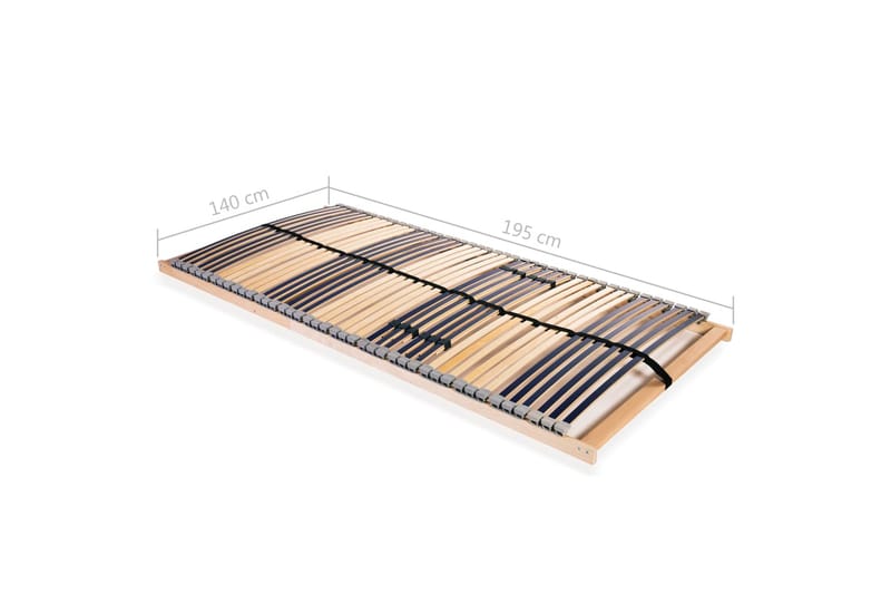 Lamelbund Til Seng Med 42 Lameller 7 Zoner 140 X 200 Cm Fsc - Blå - Møbler - Senge - Sengetilbehør & sengegavl - Lamelbunde