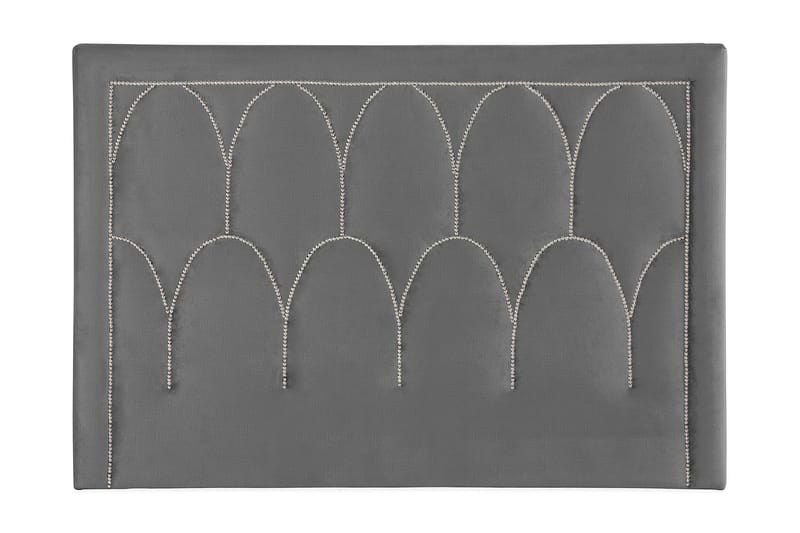 Leva Sengegavl 160cm - Mørkegrå/Velour - Møbler - Senge - Sengetilbehør & sengegavl - Sengegavle