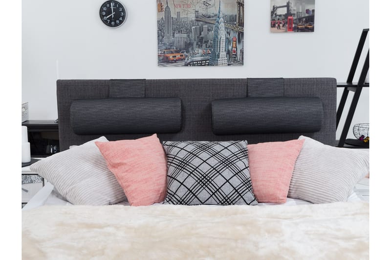 LUX Stor Nakkepude Ancona grå 2-pak - Pakkepris - Møbler - Senge - Sengetilbehør & sengegavl