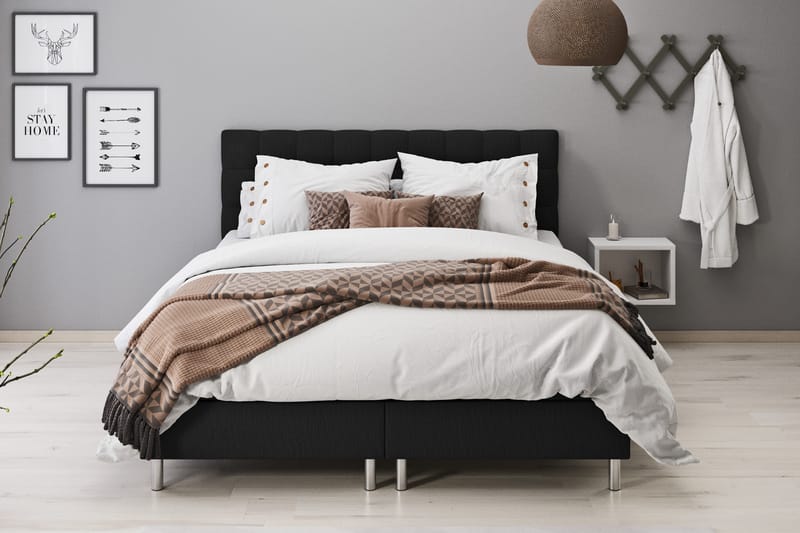 Montana sengegavl 120 cm - Sort - Møbler - Senge - Sengetilbehør & sengegavl - Sengegavle