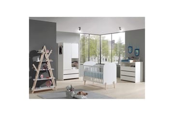 Baby Seng med Kommode Skiftetop Garderobeskab Reol Kiddy 2-dørs - 2-dørs - Møbler - Senge - Sengetilbehør & sengegavl - Opbevaring til senge