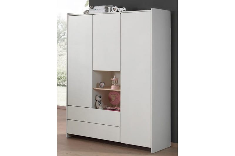 Baby Seng med Kommode Skiftetop Garderobeskab Reol Kiddy 3-døre - 3-døre - Møbler - Senge - Sengetilbehør & sengegavl - Opbevaring til senge