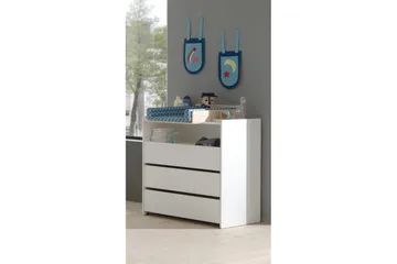 Baby Seng med Kommode Skiftetop Garderobeskab Reol Kiddy 3-døre - 3-døre - Møbler - Senge - Sengetilbehør & sengegavl - Opbevaring til senge