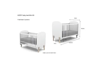 Babybed med kommode, pusletop og garderobe Kiddy 2-dørs - 2-dørs - Møbler - Senge - Sengetilbehør & sengegavl - Opbevaring til senge