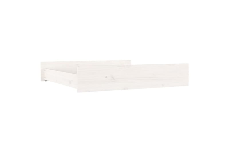 beBasic sengeskuffer 2 stk. massivt fyrretræ hvid - Hvid - Opbevaring til senge - Sengeskuffe