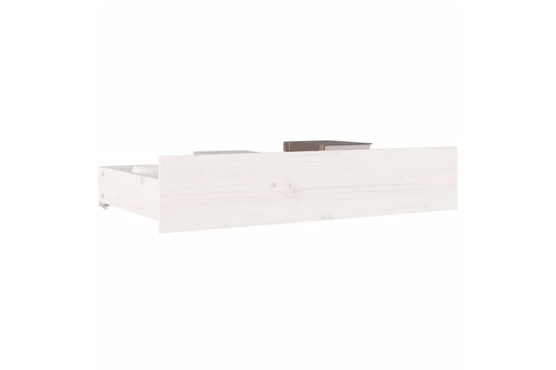 beBasic sengeskuffer 4 stk. massivt fyrretræ hvid - Hvid - Opbevaring til senge - Sengeskuffe